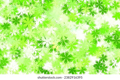 Hellgrünes, abstraktes Vektordesign mit Blumen. Abstrakte Illustration mit Blumen. Vorlage für Hintergründe von Mobiltelefonen.