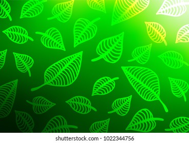 Light Green vector abstract doodle template. An elegant bright illustration with lines in Natural style. The pattern can be used for coloring books and pages for kids.