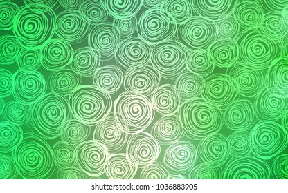 Light Green vector abstract doodle wallpaper. Glitter abstract illustration with doodles and roses. The pattern can be used for heads of websites and designs.