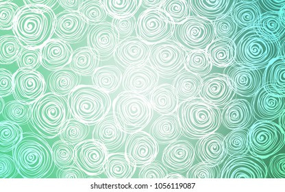 Light Green vector abstract doodle template. An elegant bright illustration with roses in Natural style. The completely new template can be used for your brand book.