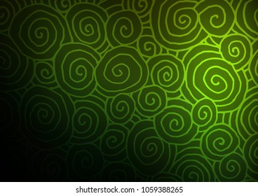 Light Green vector abstract doodle template. Colorful abstract illustration with lines in Asian style. A new texture for your design.