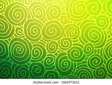 Light Green vector abstract doodle texture. Glitter abstract illustration with doodles and Zen tangles. The template can be used as a background for cell phones.