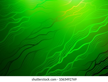 Light Green vector abstract doodle pattern. Colorful abstract illustration with lines in Asian style. The best blurred design for your business.