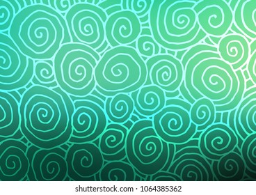 Light Green vector abstract doodle pattern. Modern geometrical abstract illustration with doodles. The best blurred design for your business.