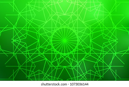 Light Green vector abstract doodle background. Doodle illustration made by child in Origami style with gradient. The textured pattern can be used for website.