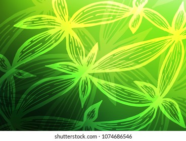 Light Green vector abstract doodle pattern. Brand-new colored illustration in blurry style with doodles. Brand-new style for your business design.