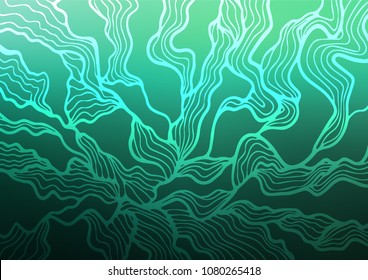 Light Green vector abstract doodle pattern. Ethnic elegant natural pattern with gradient. A completely new design for your business.