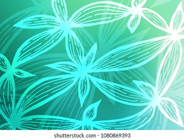 Light Green vector abstract doodle template. A completely new color illustration in doodle style. A completely new template for your business design.