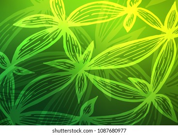 Light Green vector abstract doodle texture. A completely new color illustration in doodle style. Brand-new style for your business design.