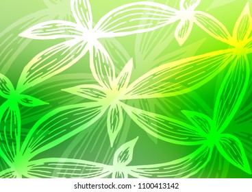 Light Green vector abstract doodle pattern. Colorful illustration in abstract style with doodles and Zen tangles. The doodle design can be used for your web site.