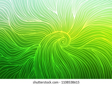 Light Green vector abstract doodle pattern. Glitter abstract illustration with doodles and Zen tangles. A completely new template for your business design.