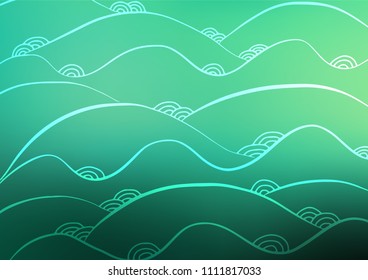 Light Green vector abstract doodle template. A completely new color illustration in doodle style. Brand-new style for your business design.