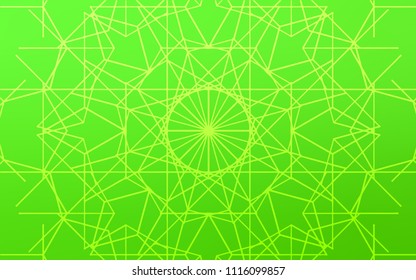 Light Green vector abstract doodle template. Doodle illustration made by child in Origami style with gradient. The pattern can be used for coloring books and pages for kids.