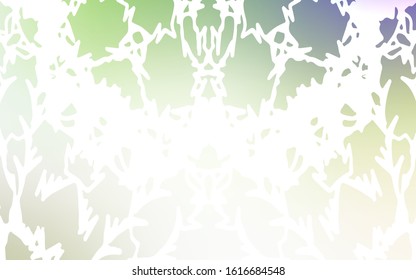 Light Green vector abstract doodle pattern. Sketchy doodles drawn by child on blurred background. The elegant pattern can be used as a part of a brand book.