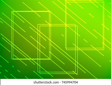Light Green vector abstract doodle template. Colorful abstract illustration with lines in Asian style. A completely new design for your business.