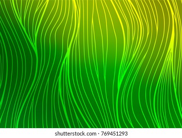 Light Green vector abstract doodle background. Blurred decorative design in Indian style with Zen tangles. The completely new template can be used for your brand book.