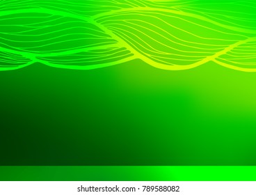 Light Green vector abstract doodle background. Doodles on blurred abstract background with gradient. The elegant pattern can be used as a part of a brand book.
