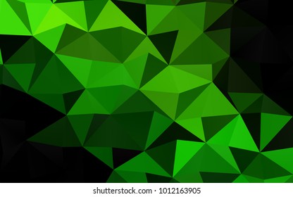 Light Green vector abstract mosaic pattern. A sample with polygonal shapes. The best triangular design for your business.