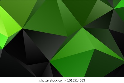Light Green vector abstract mosaic pattern. Brand-new colored illustration in blurry style with gradient. The polygonal design can be used for your web site.