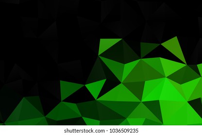 Light Green vector abstract mosaic pattern. Shining illustration, which consist of triangles. The completely new template can be used for your brand book.