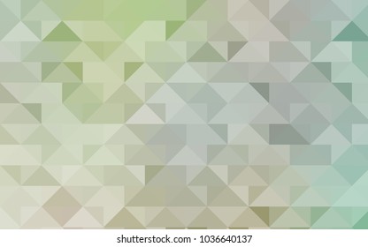 Light Green vector abstract mosaic background. A sample with polygonal shapes. Triangular pattern for your business design.