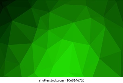 Light Green vector abstract mosaic pattern. Creative geometric illustration in Origami style with gradient. The best triangular design for your business.