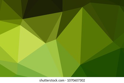 Light Green vector abstract mosaic background. Elegant bright polygonal illustration with gradient. Brand-new style for your business design.