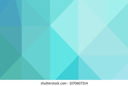 Light Green vector abstract mosaic backdrop. Triangular geometric sample with gradient.  Brand-new design for your business.