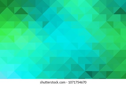 Light Green vector abstract mosaic template. Creative illustration in halftone style with gradient. Brand-new design for your business.