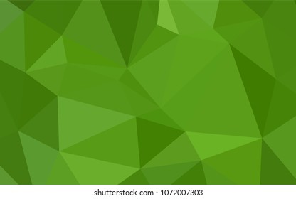 Light Green vector abstract mosaic background. Geometric illustration in Origami style with gradient.  A new texture for your design.