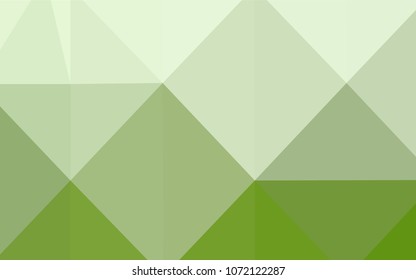 Light Green vector abstract mosaic pattern. Geometric illustration in Origami style with gradient.  That pattern can be used as a part of a brand book.