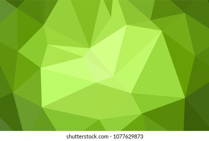 Light Green vector abstract mosaic pattern. Creative illustration in halftone style with gradient. The polygonal design can be used for your web site.