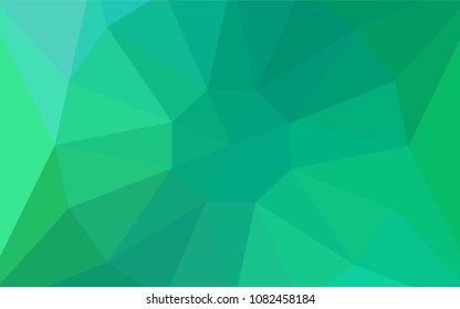 Light Green vector abstract mosaic background with a diamond. Shining colorful illustration with triangles. Brand new design for your business.