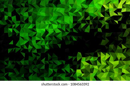 Light Green vector abstract mosaic template. Creative geometric illustration in Origami style with gradient. The textured pattern can be used for background.