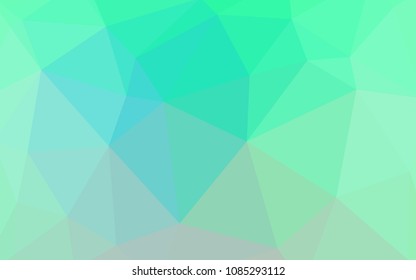 Light Green vector abstract mosaic background. Colorful illustration in polygonal style with gradient. A new texture for your web site.