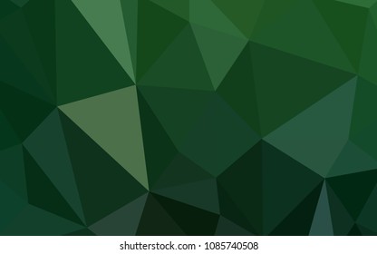 Light Green vector abstract mosaic background. Modern abstract illustration with triangles. Brand new design for your business.
