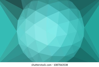 Light Green vector abstract mosaic pattern with a diamond. Colorful illustration in a polygonal style. Textured pattern for your backgrounds.