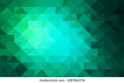 Light Green vector abstract mosaic template. A sample with polygonal shapes. The polygonal design can be used for your web site.