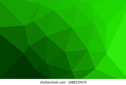 Light Green vector abstract mosaic background. Creative illustration in halftone style with triangles. A new texture for your web site.