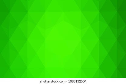Light Green vector abstract mosaic pattern. A sample with polygonal shapes. Completely new template for your banner.