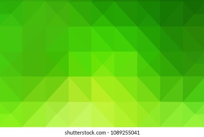 Light Green vector abstract mosaic pattern. Colorful abstract illustration with triangles. Brand new design for your business.