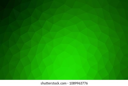 Light Green vector abstract mosaic background. Triangular geometric sample with gradient.  A new texture for your web site.