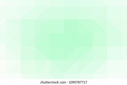 Light Green vector abstract mosaic pattern. Colorful abstract illustration with triangles. Textured pattern for your backgrounds.