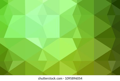 Light Green vector abstract mosaic pattern. Creative illustration in halftone style with triangles. Textured pattern can be used as a background.