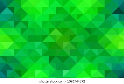 Light Green vector abstract mosaic template. Modern geometrical abstract illustration with gradient. The completely new template can be used for your brand book.