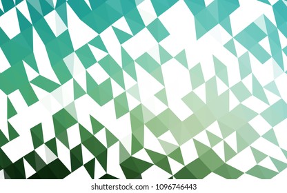 Light Green vector abstract mosaic pattern. Geometric illustration in Origami style with gradient.  The textured pattern can be used for background.