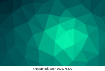 Light Green vector abstract mosaic background. Colorful abstract illustration with triangles. A new texture for your web site.