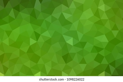 Light Green vector abstract mosaic backdrop. Elegant bright polygonal illustration with gradient. Completely new template for your banner.