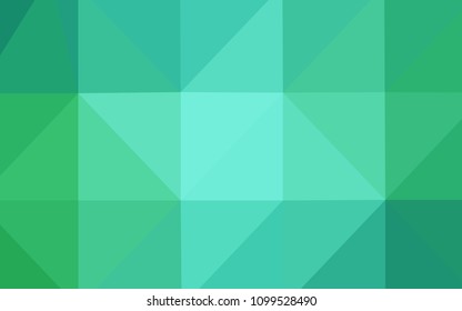 Light Green vector abstract mosaic pattern. Geometric illustration in Origami style with gradient.  A completely new template for your business design.
