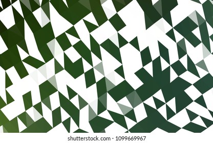 Light Green vector abstract mosaic template. Triangular geometric sample with gradient.  A completely new template for your business design.
